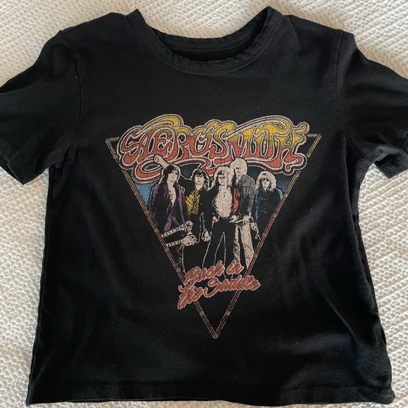 American Eagle Outfitters Tops - American Eagle Black Aerosmith Graphic Tee - XS